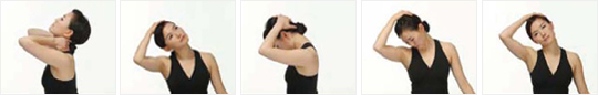 목 스트레칭 운동 이미지